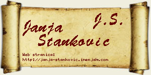 Janja Stanković vizit kartica
